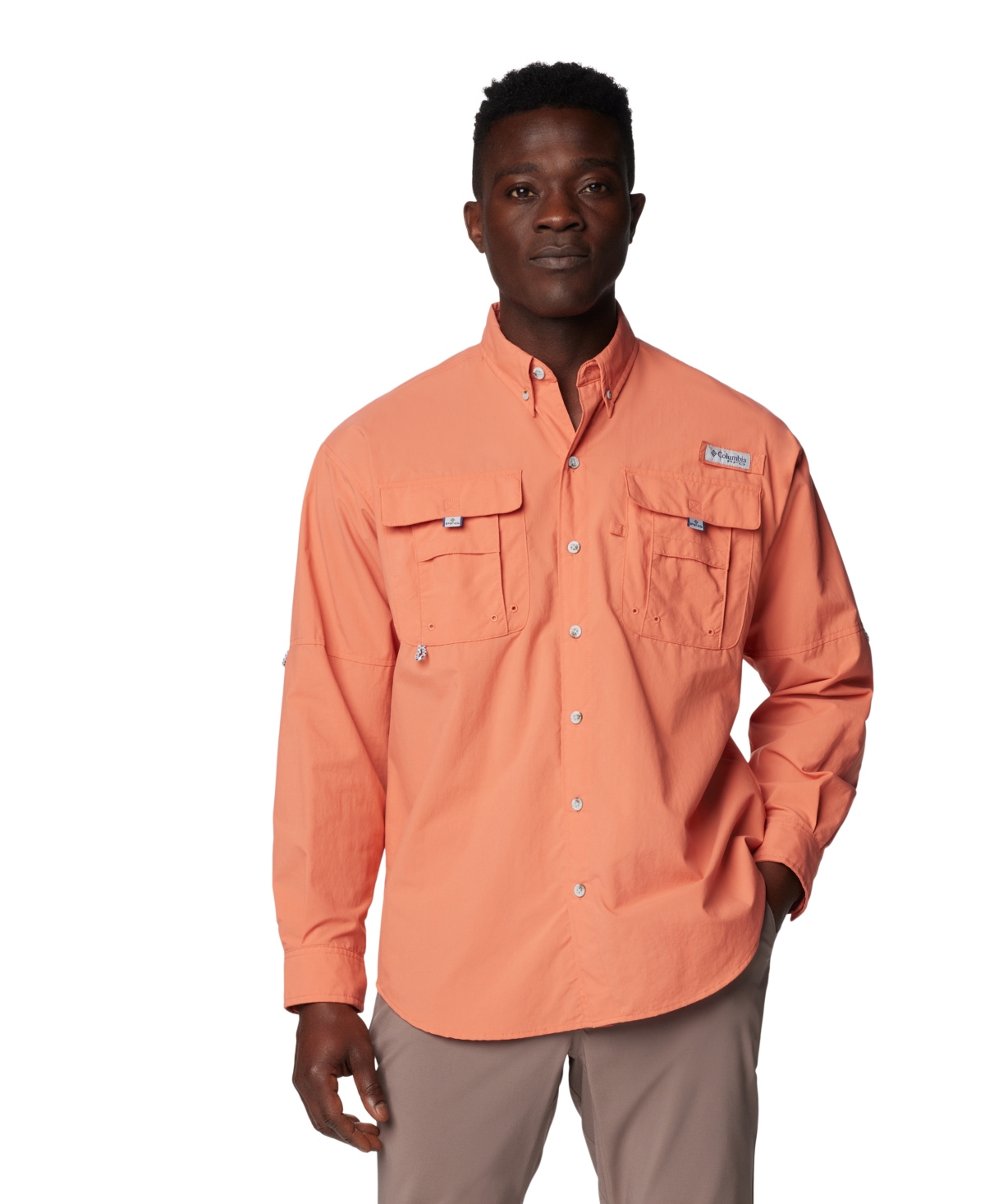 Columbia Men's Bahama Ii Long Sleeve Shirt In Pink