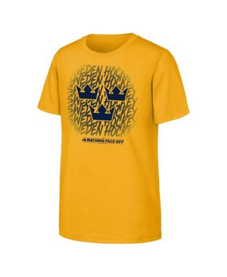 Big Boys and Girls Gold Sweden 2025 4 Nations Face-Off Game Time T-Shirt