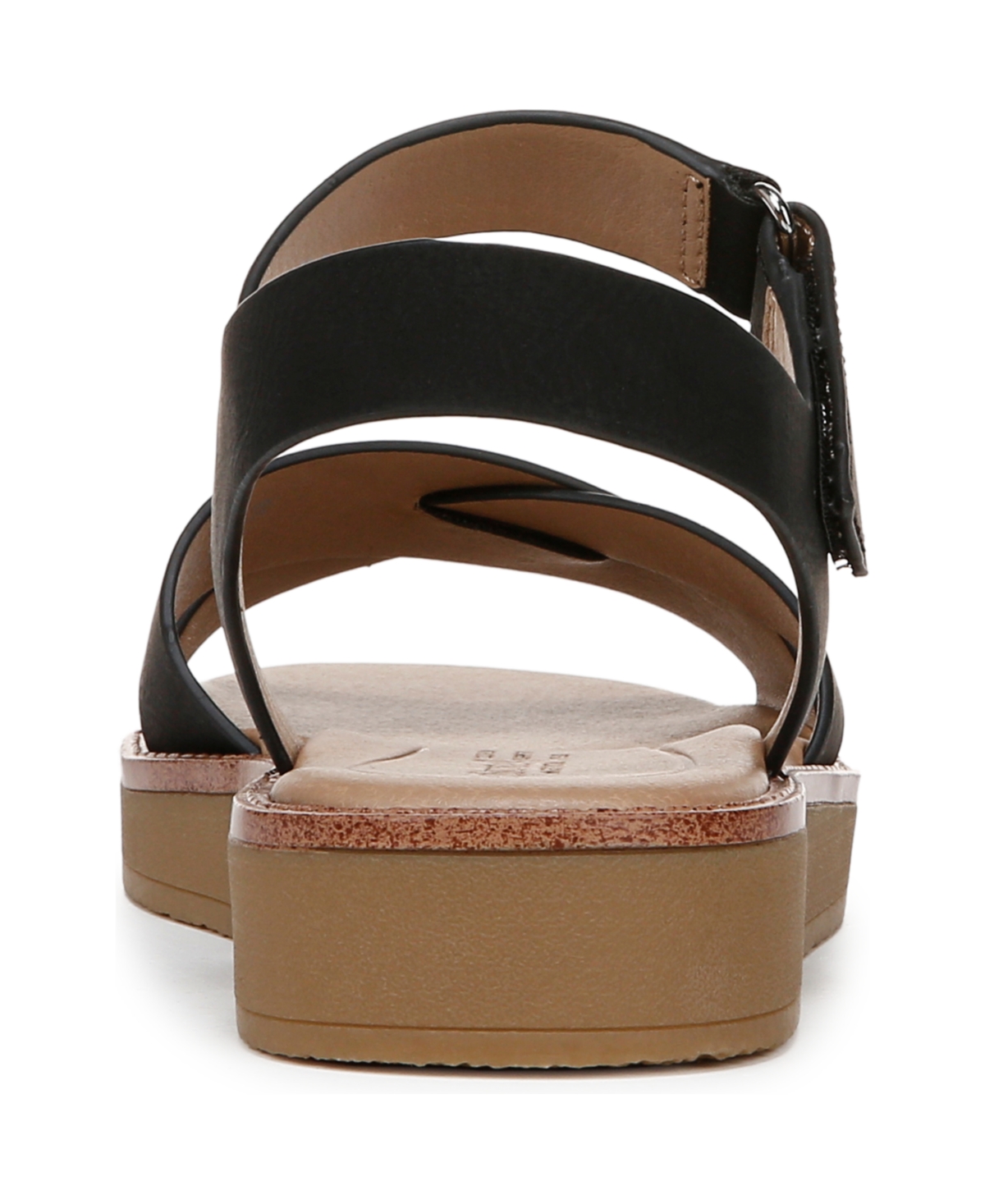 Shop Lifestride Women's Wren Strappy Platform Sandals In Black Faux Leather