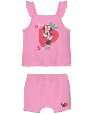 Disney - Baby Girls Minnie Mouse Top & Shorts, 2 Piece Set