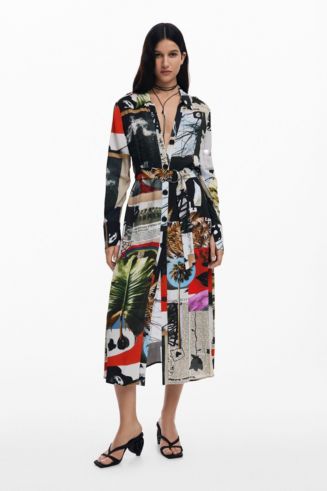 chinese dress ladies S/S 2006 Christian Lacroix RTW Runway Look 61 Silk Halter Dress  Shrimpton  Couture