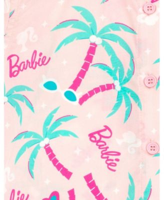 Toddler Girls Hawaiian Button Down Dress Shirt