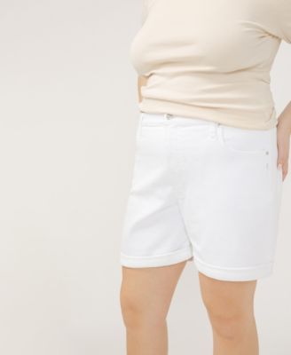 Plus Size Boyfriend Relaxed Mid Rise Shorts