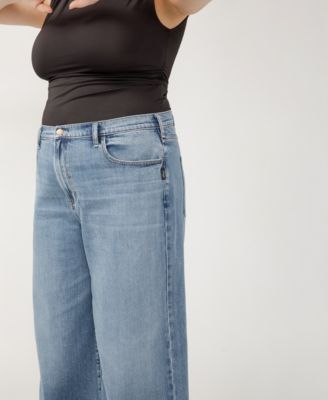 Plus Size Highly Desirable High Rise Ultra Wide Leg Jeans