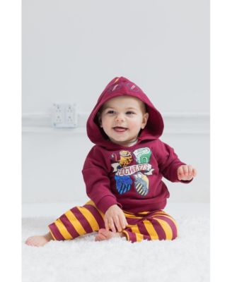 Fleece Pullover Hoodie Bodysuit and Pants 3 Piece Outfit Set