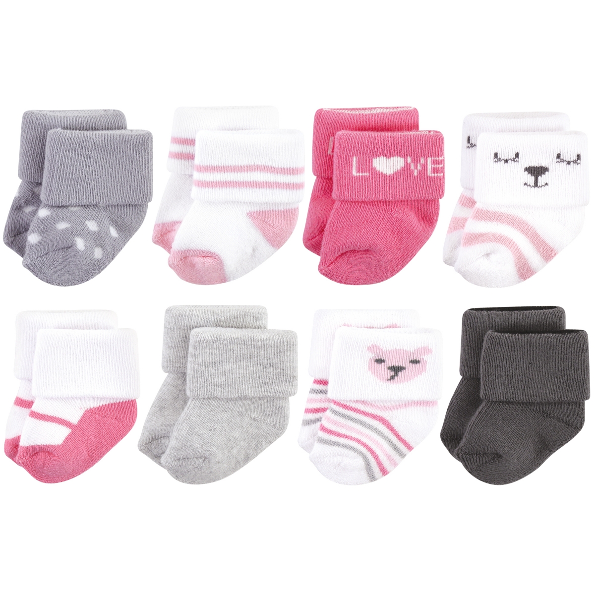 Hudson Baby Boys Cotton Rich Newborn and Terry Socks