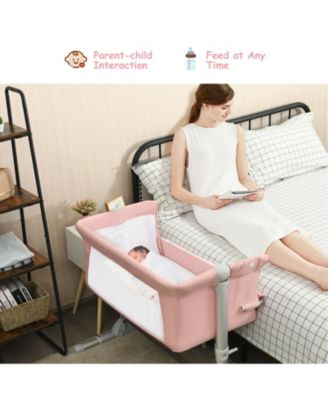 Kids Travel Portable Bed Side Sleeper Bassinet Crib with Carrying Bag