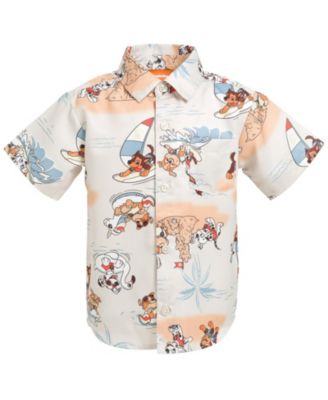Little Boys Matching Family Hawaiian Button Down Dress Shirt