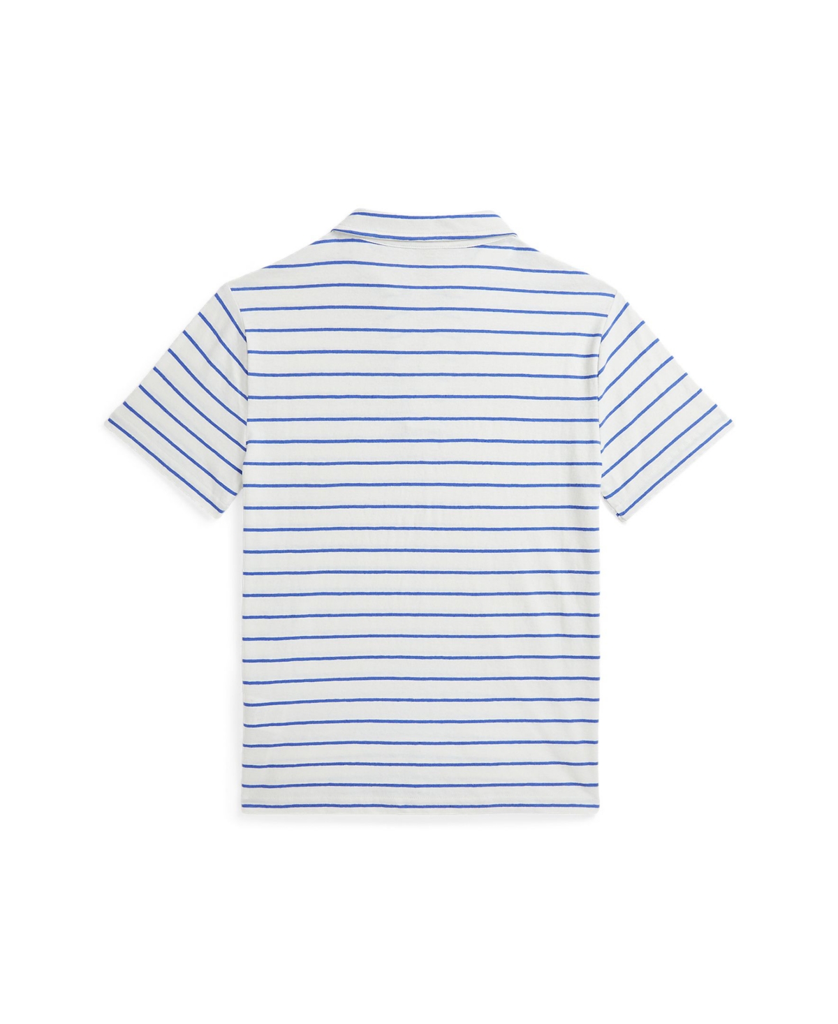 Polo Ralph Lauren Big Boys Striped Polo Shirt In Deckwash White,scottsdale Blue