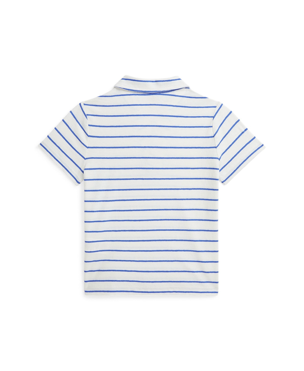 Polo Ralph Lauren Striped Cotton-linen Polo Shirt In Deckwash White,scottsdale Blue
