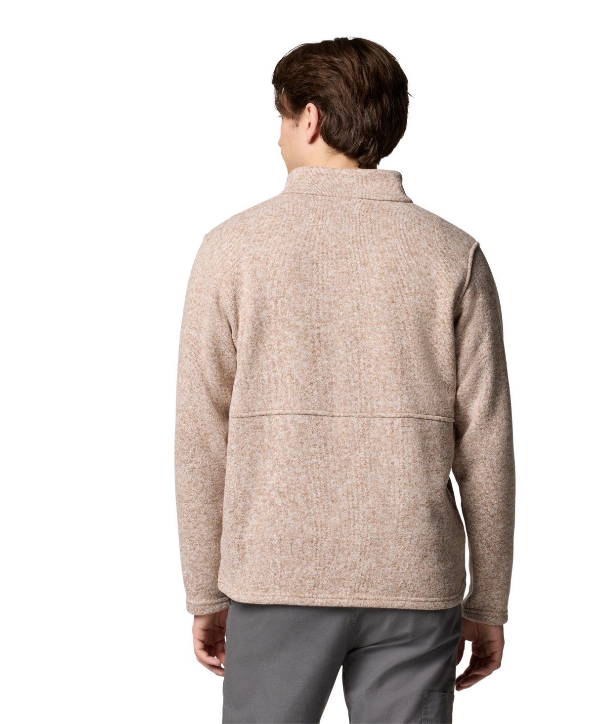 Columbia Men's Alto Pass Textured Knit Sweater Fleece Zip-front Jacket In Delta Heat