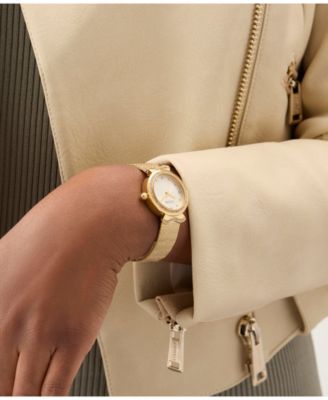 Women's Analog Gold-Tone Steel Mesh Watch, 28mm