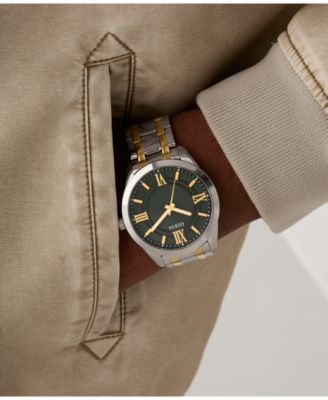 Men's Analog Two-Tone Stainless-Steel Watch, 44mm