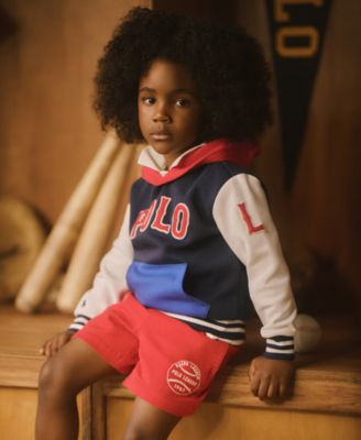 Polo Ralph Lauren - Little Boys Baseball Logo Double Knit Hoodie