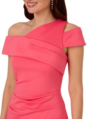 Women's Asymmetrical Ruched Gown