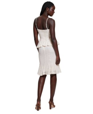 Women's Lula Ruffle-Waist Sleeveless Lace Dress