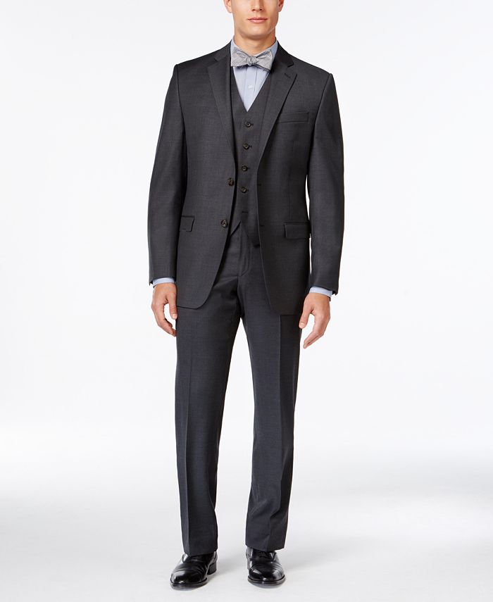 Lauren Ralph Lauren Solid Charcoal Big and Tall Classic-Fit Suit ...