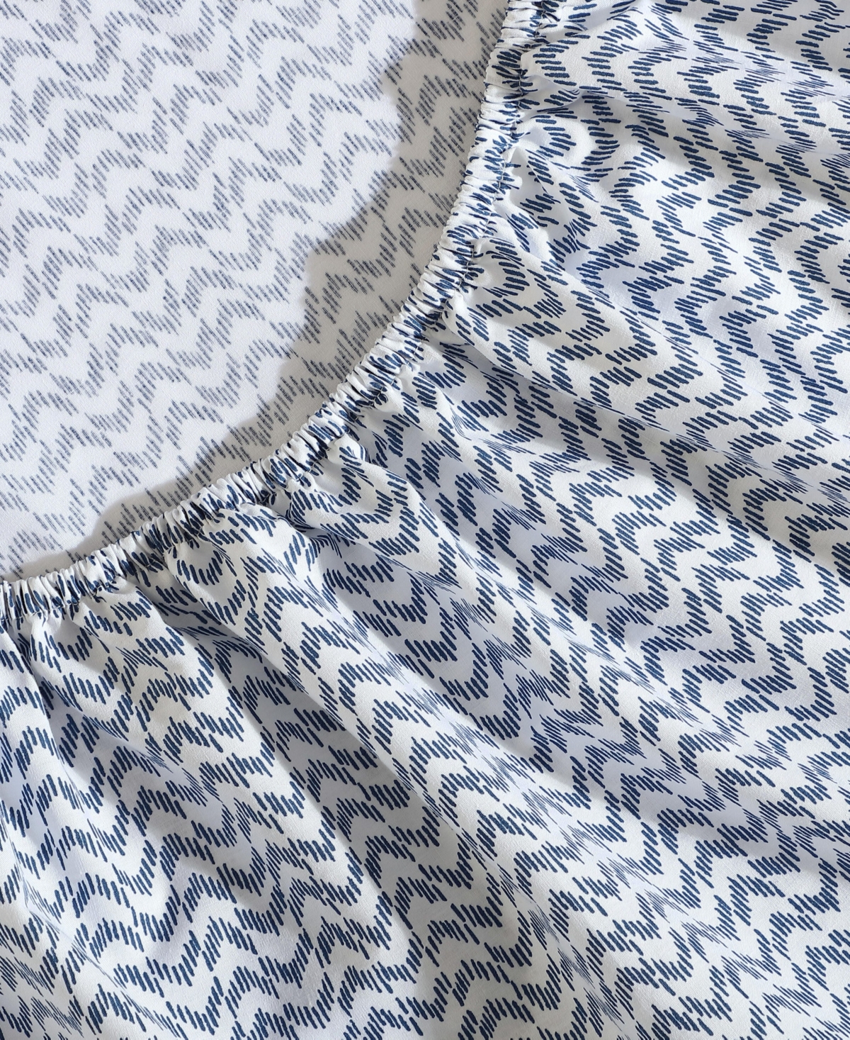 Nautica Ikat Wave 200 Thread Count Cotton Percale Sheet Set In Ikat Wave Blue