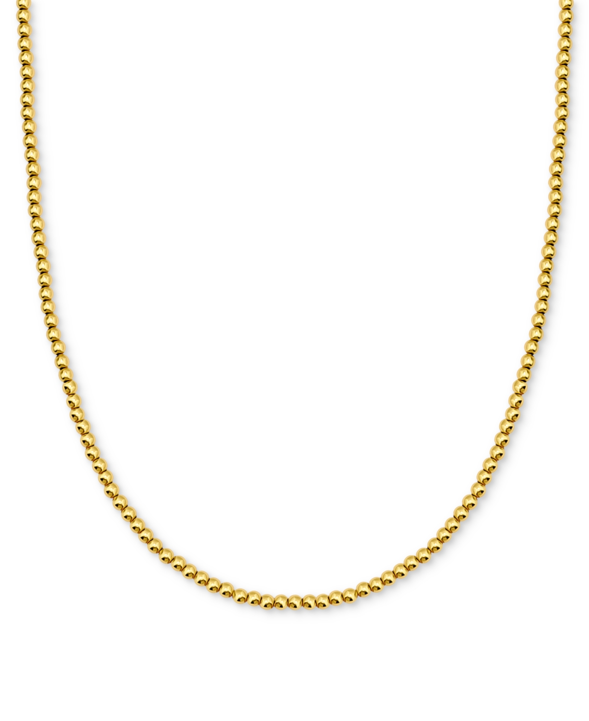 Giani Bernini Polished Bead Link Chain Necklace 16" + 2" Extender, 18k Gold-plated Sterling Silver Exclusively At In Gold Over Silver