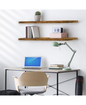 2 Pack 47 x 9.25 Inch Wall Mounted Floating Shelves - Stylish and Functional Storage