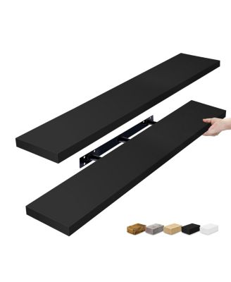 2 Pack 47 x 9.25 Inch Wall Mounted Floating Shelves - Stylish and Functional Storage