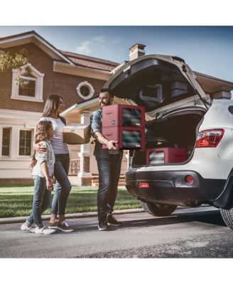 6 Pack Medium Foldable Storage Box - Metal Frame, Oxford Fabric, Large Window & Handles - Organization for Bedroom, Linens & Clothes