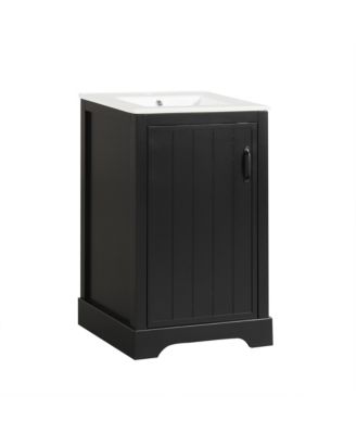 Streamdale 20" Bathroom Vanity with Sink, Bathroom Cabinet with Soft Closing Door, Storage Rack and Adjustable Shelve, Black