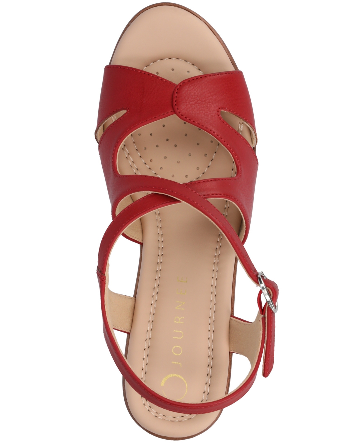 JOURNEE COLLECTION WOMEN'S KEDZIE2 STRAPPY WEDGE SANDALS 