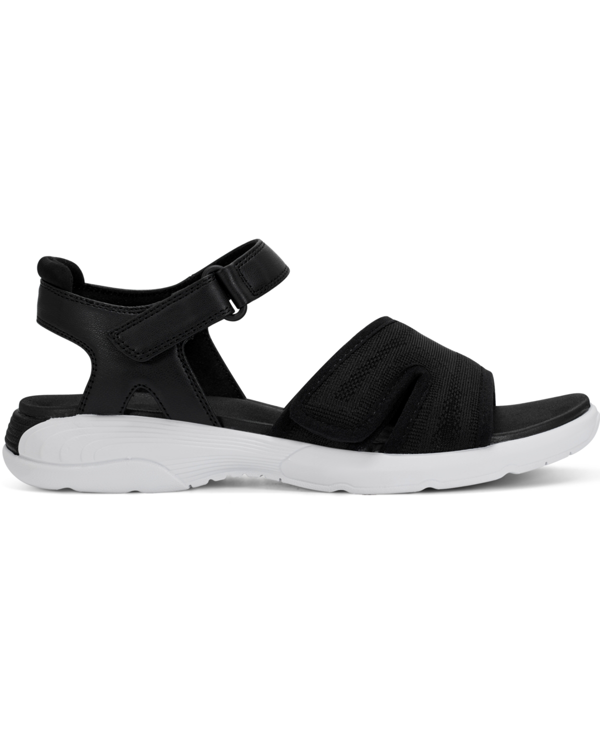 Shop Easy Spirit Women's Tayton Lightweight Sporty Flat Sandals In Black