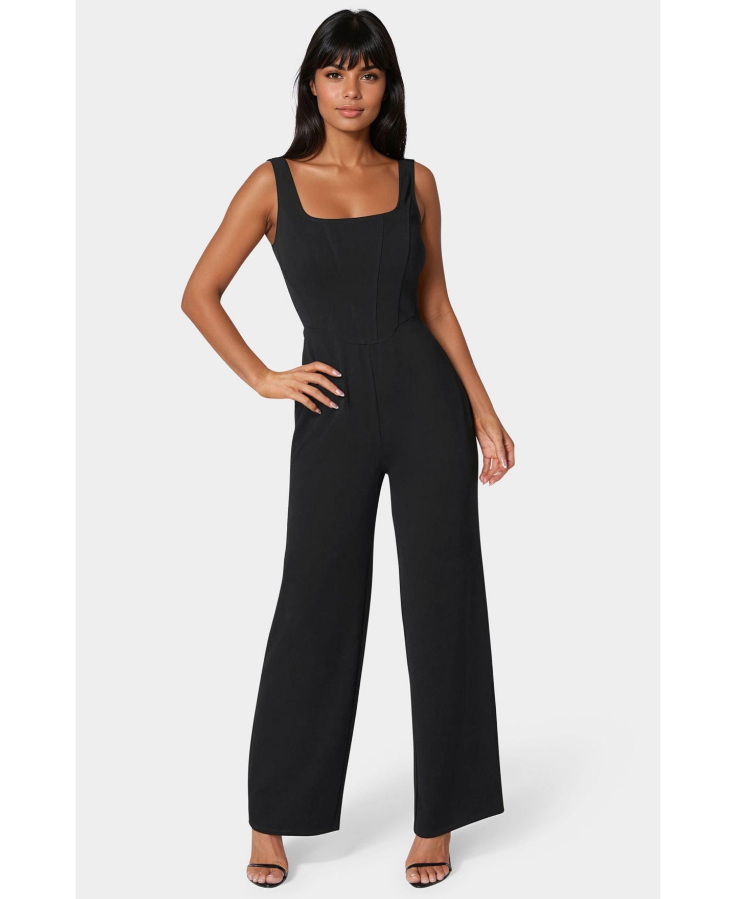 Женский комбинезон Bebe Corset Jumpsuit, цвет: Чёрный — фото 1