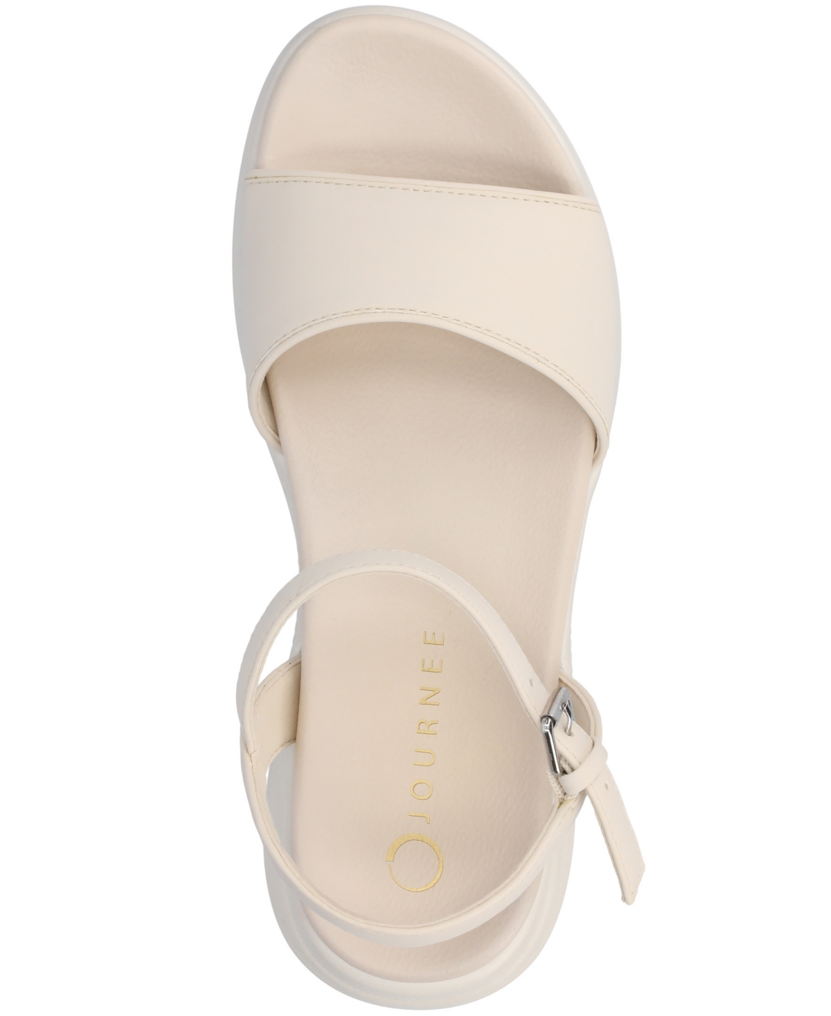 Journee Collection Jaylee Wedge Sandal In Bone