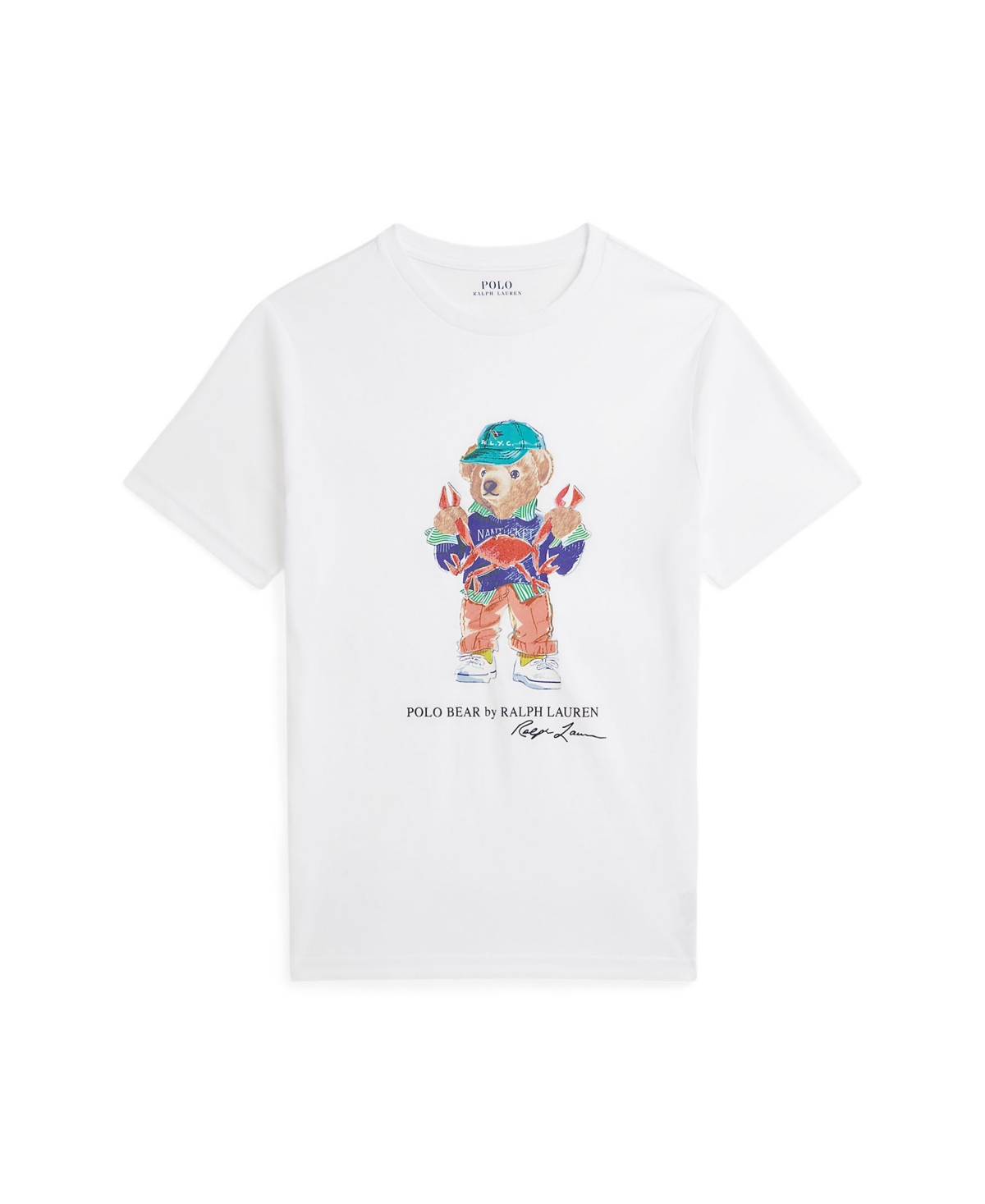 Polo Ralph Lauren Kids T-shirt In White Bear