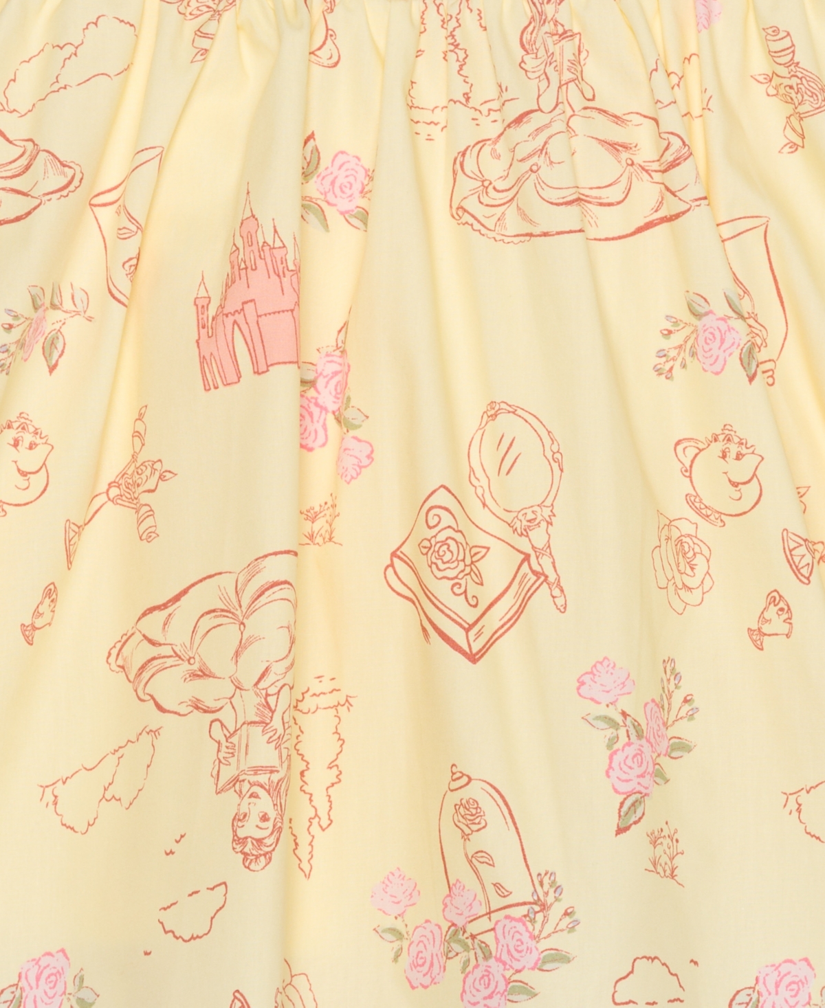 Disney Toddler And Little Girls 2-piece Belle's Day Short Sleeve Top And Skirt Set In Yellow