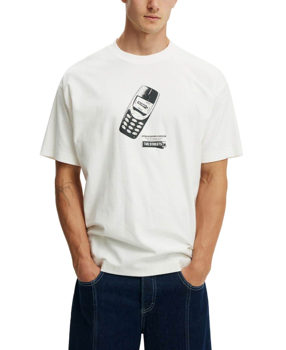 COTTON ON MEN'S THE STREETS BOX FIT PREMIUM MUSIC T-SHIRT 