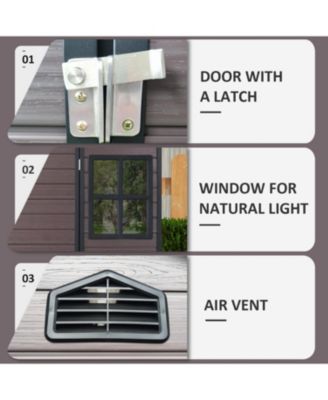 Streamdale 8x6ft Waterproof Resin Storage Shed with Floor, Windows, Lockable Door