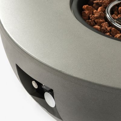 Streamdale Steel Propane Fire Bowl Outdoor Round Propane Fire Pit with Tank Holder