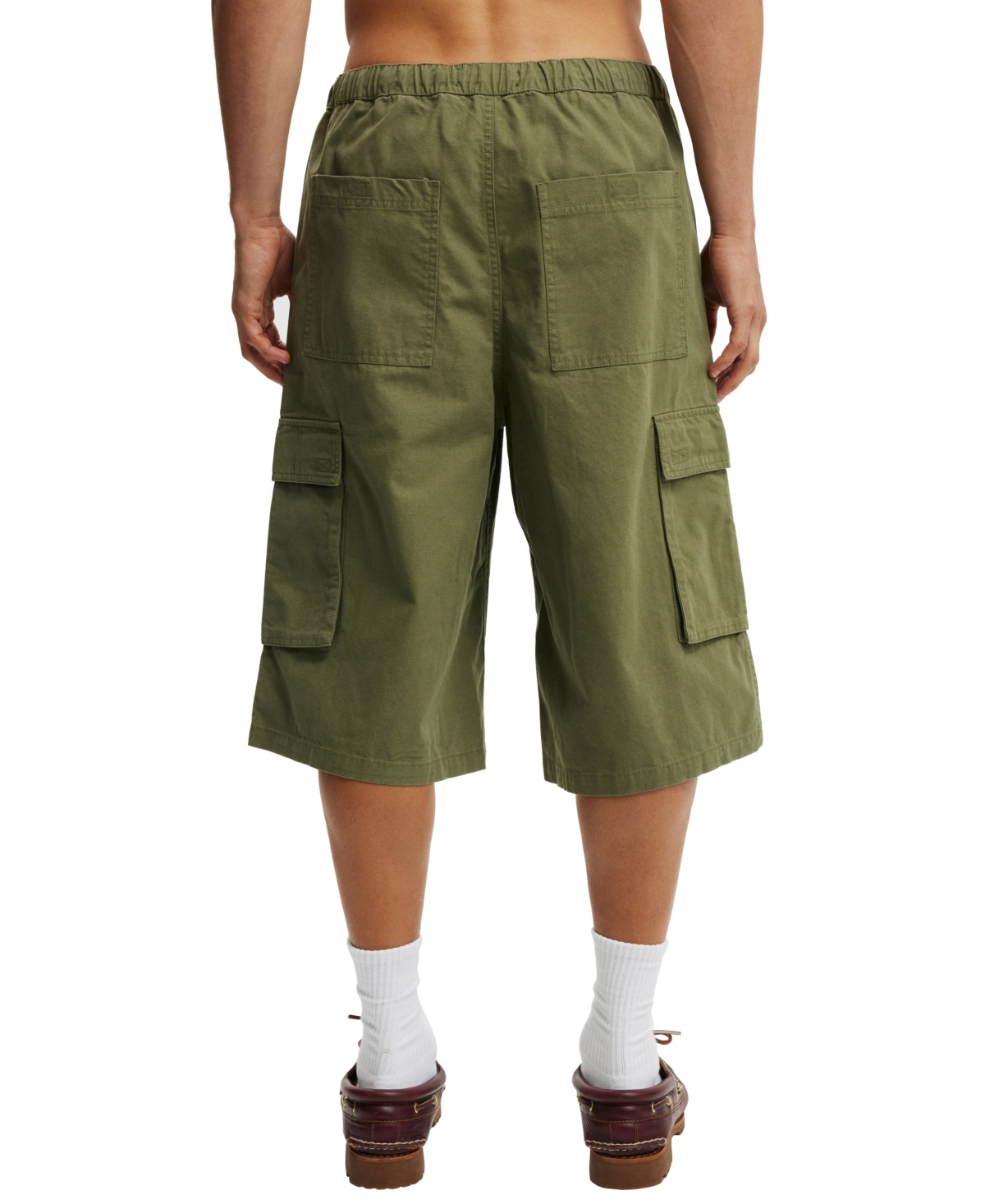 Shop Cotton On Men's Super Baggy Cargo Shorts In Military