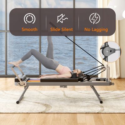 Streamdale Pilates core bed, foldable home high quality, yoga studio same commercial fitness equipment, black