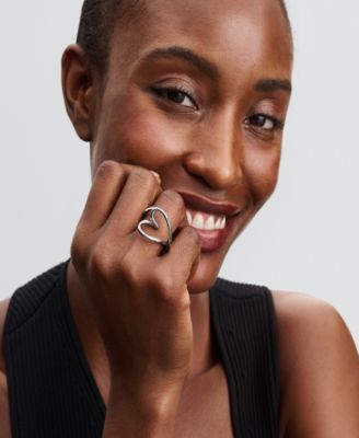 Sterling Silver Heart Shaped Ring