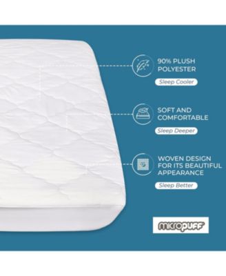 Soft and Comfortable Mattress Pad - 100 GSM - Odorless Filing - Tight Fitting Elastic for Firm Fitting on Mattress - Queen Size Mattress Pad