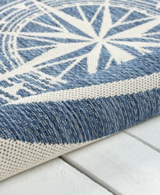 Shoreline SRL-871 5'3''x5'3'' Round Outdoor Area Rug