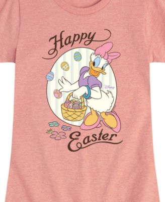Big Girls Daisy Happy Easter Graphic Short Sleeve T-Shirt