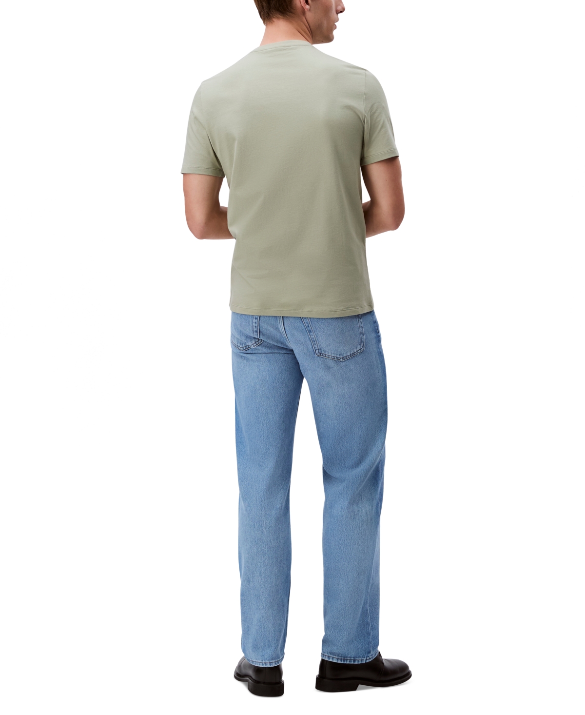 Shop Calvin Klein Men's Smooth Cotton Solid Crewneck T-shirt In Tea