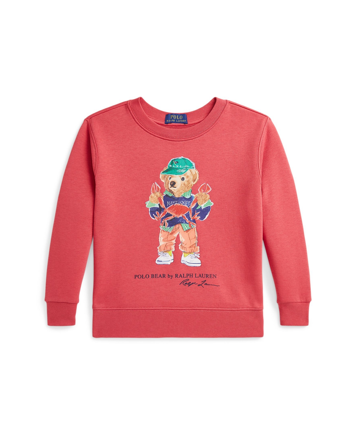 Polo Ralph Lauren Polo Bear Fleece Sweatshirt In Nantucket Red Bear