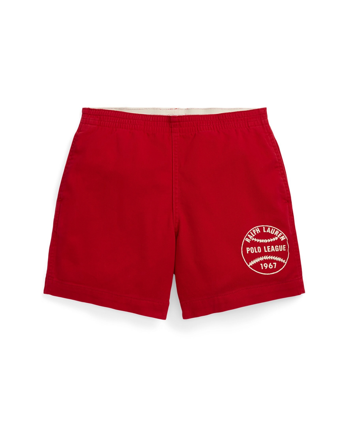 Polo Ralph Lauren Big Boys Baseball-print Twill Shorts In Red