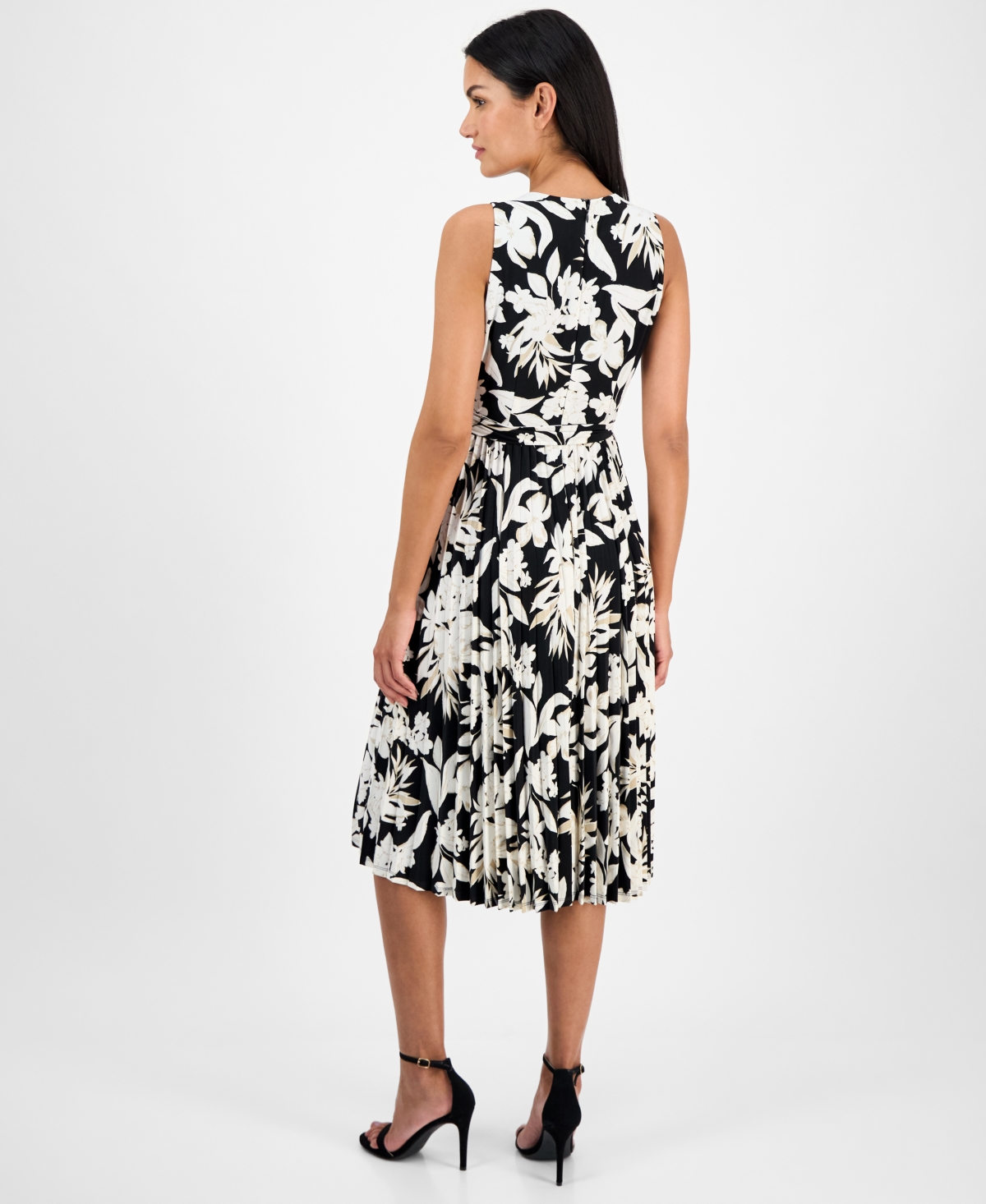 Anne Klein Midi Dress In Black