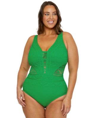 Becca ETC - Plus Size Color Play Tummy-Control One-Piece Swimsuit