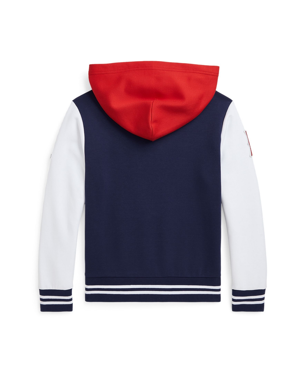 Polo Ralph Lauren Big Boys Baseball-logo Double-knit Hoodie In Refined Navy Multi