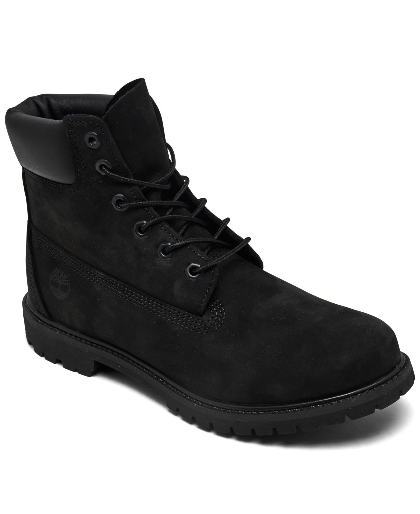 Женские ботинки Timberland 6 Inch Premium Waterproof, цвет: Чёрный нубуковый — фото 1