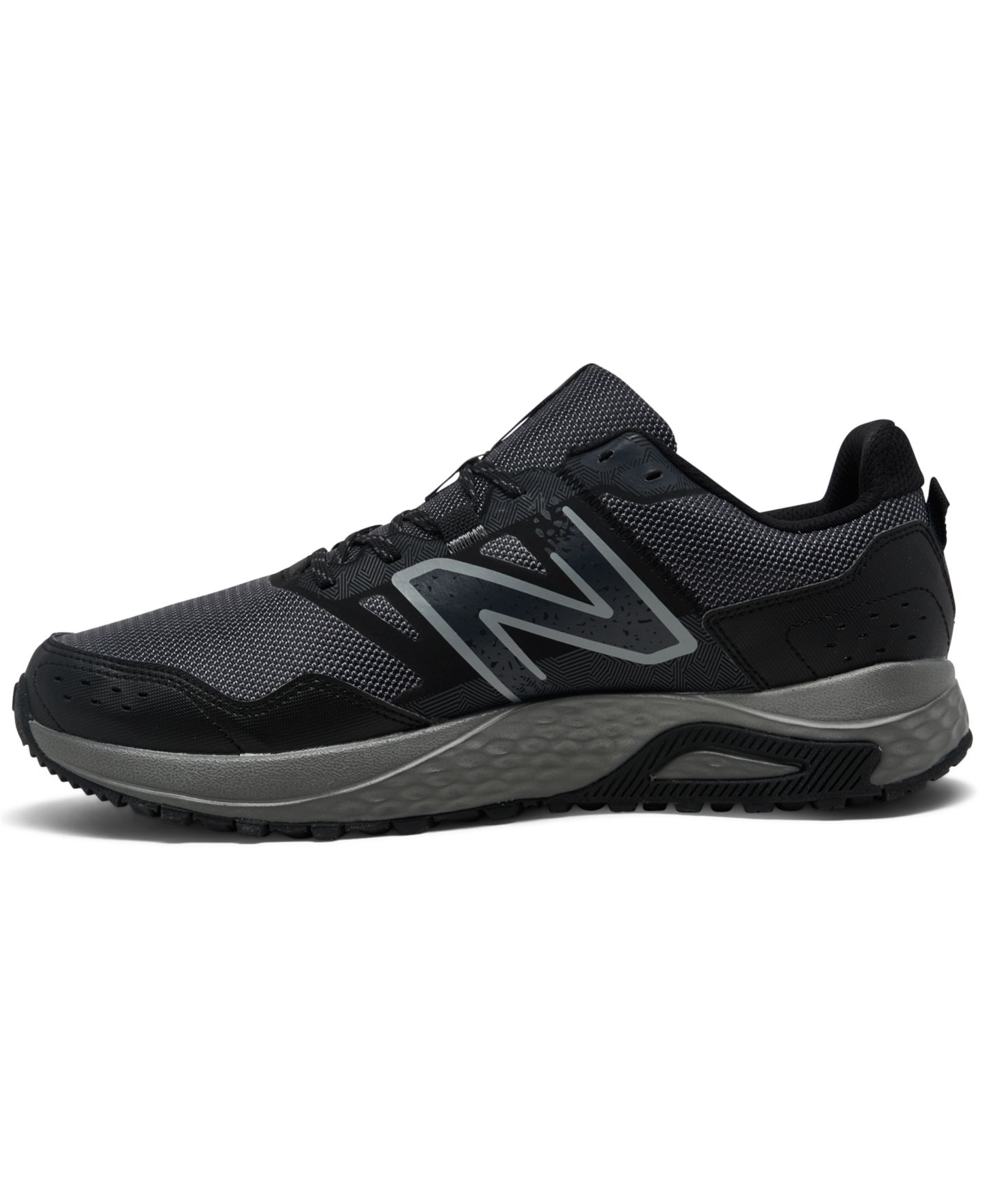 Мужские кроссовки New Balance 410 V8 Wide Width Trail Running, цвет: Чёрный / Серый — фото 3